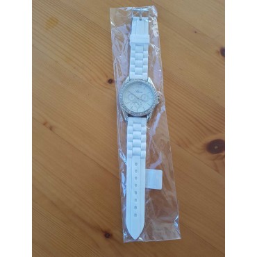 Reloj Adrina silicona blanco