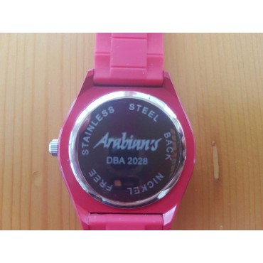 Reloj Arabians silicona rosa