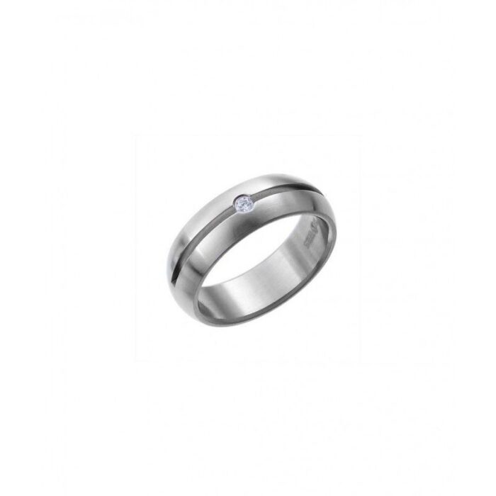 Anillo Sense acero cristal