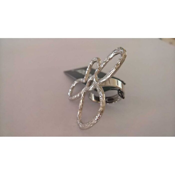 Anillo Flor chapado rodio - Imagen 3