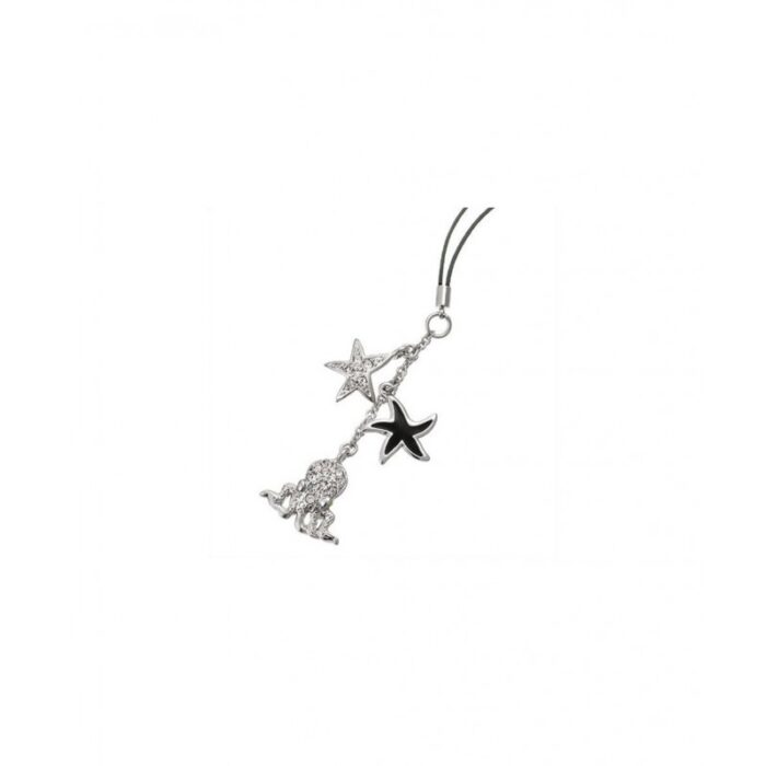 Cadena para móvil Mare rodio cristal