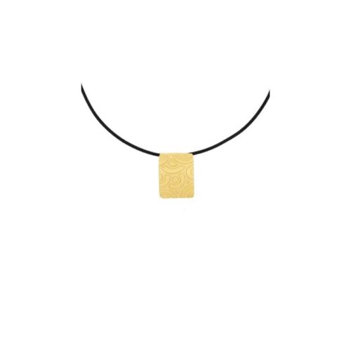 colgante cuadrado dorado