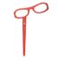 gafas rojas