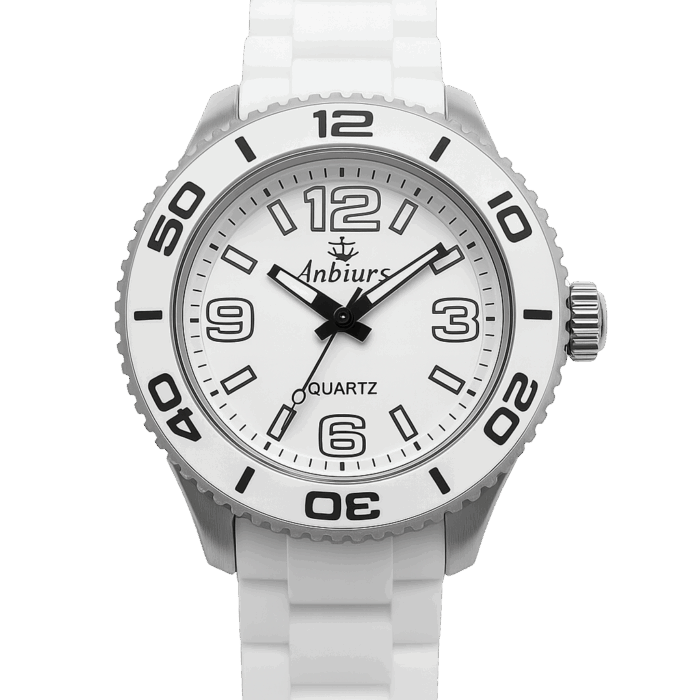 reloj color blanco