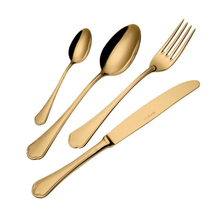Cubiertos clásicos dorados
